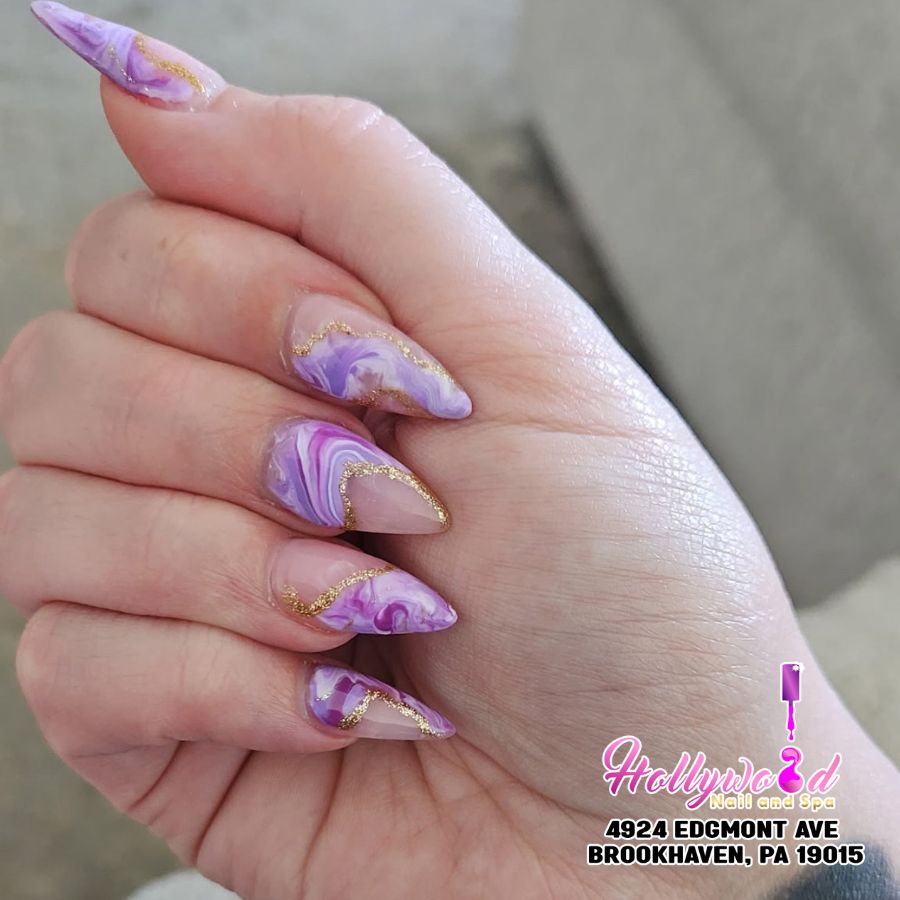 Nail design by Hollywood Nails and Spa
